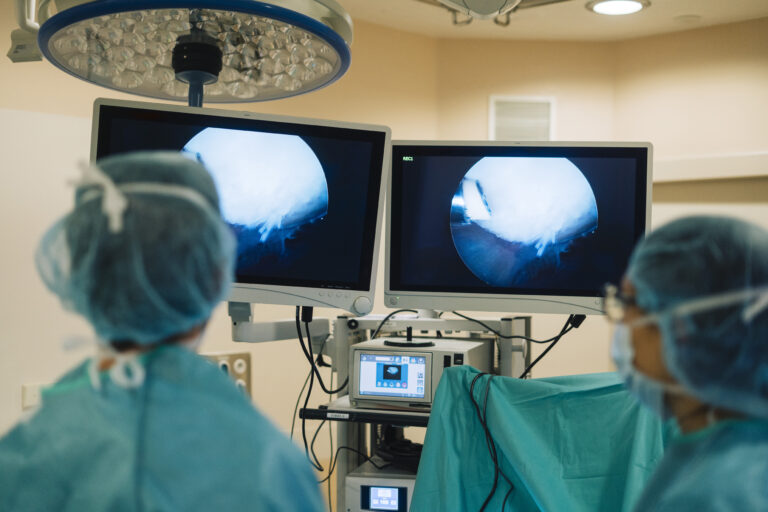 Team of surgeons operating in the hospital