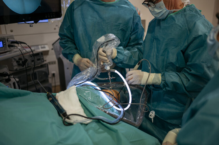 Team of surgeons operating in the hospital