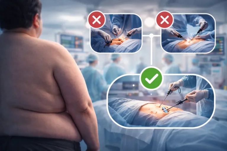 Pacient cu obezitate de lungă durată și două intervenții eșuate – „A treia încercare, în sfârșit reușită”
