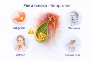 Ilustratie colecist cu bila ingrosata si digestie lenta fara elemente grafice sau persoane