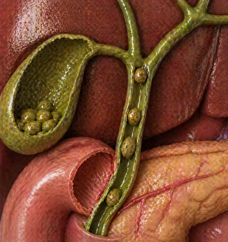 Ilustratie medicala pietre pe canalul biliar cu blocaj la nivelul coledocului fara elemente grafice suplimentare