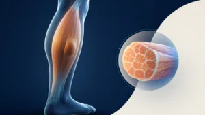 Ilustrație medicală pentru hernie musculară